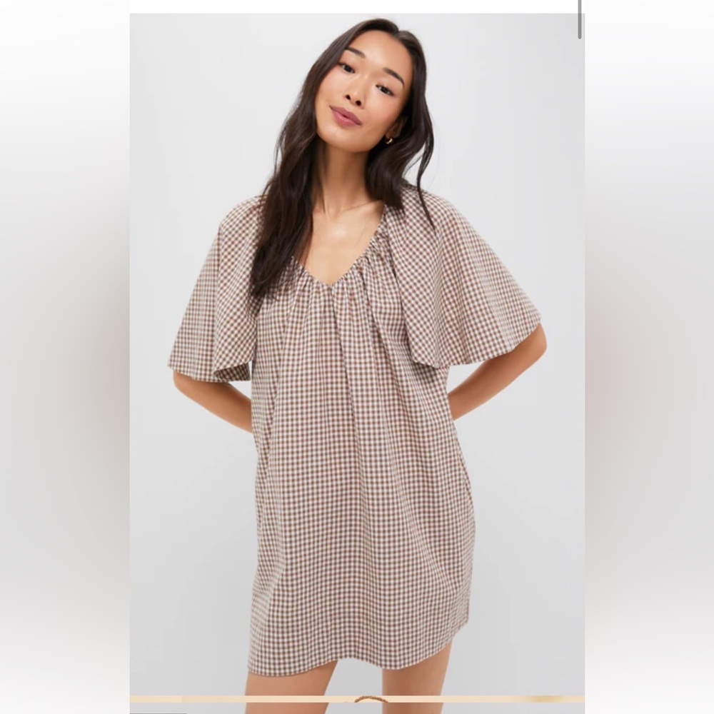 Tuckernuck x Studio McGee Brown Checkered Mini Dress